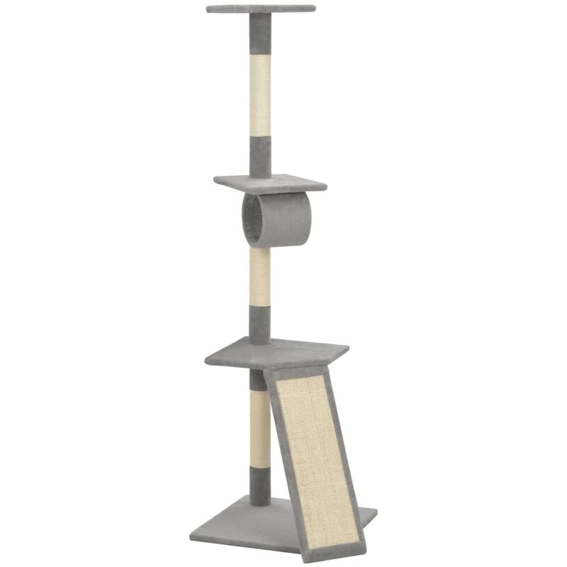 

Rascador para gatos con postes rascadores de sisal gris 160 cm - Gris - Vidaxl