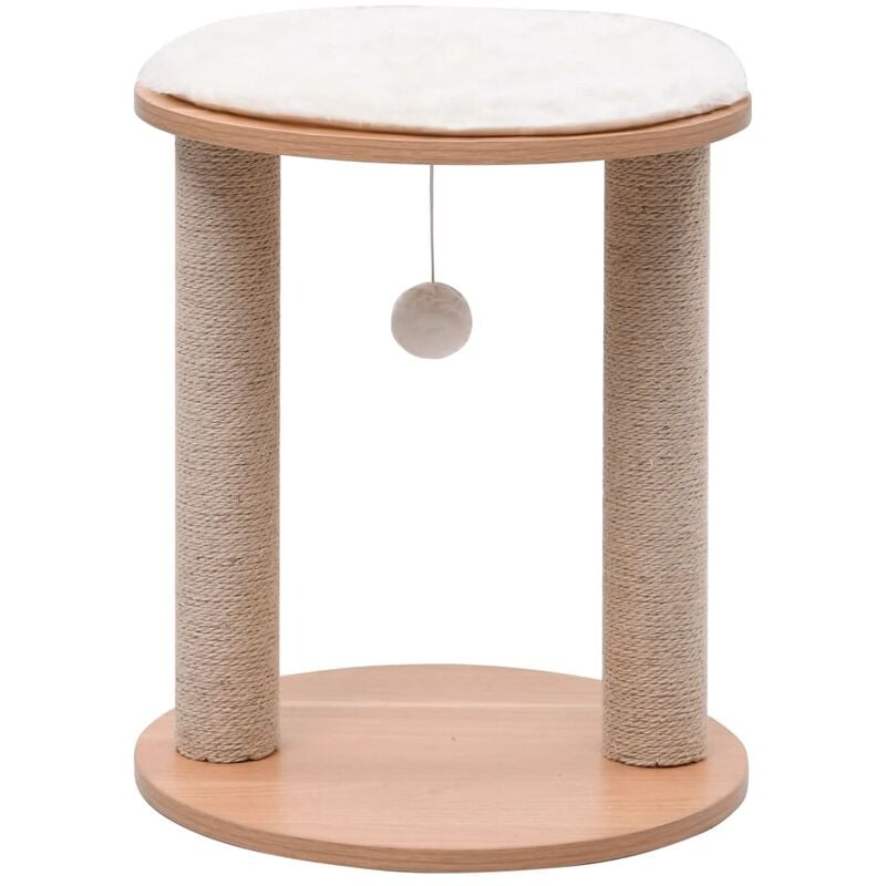 

Rascador para gatos pequeños con postes rascadores 44 cm
