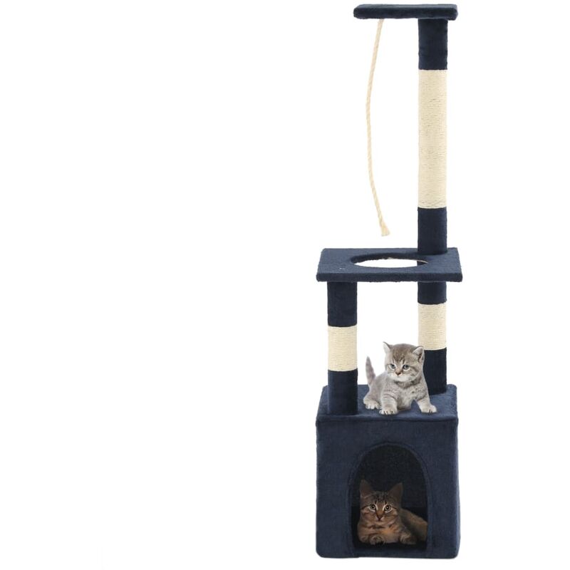 

Rascador para gatos poste rascador de sisal 109 cm azul oscuro - Azul