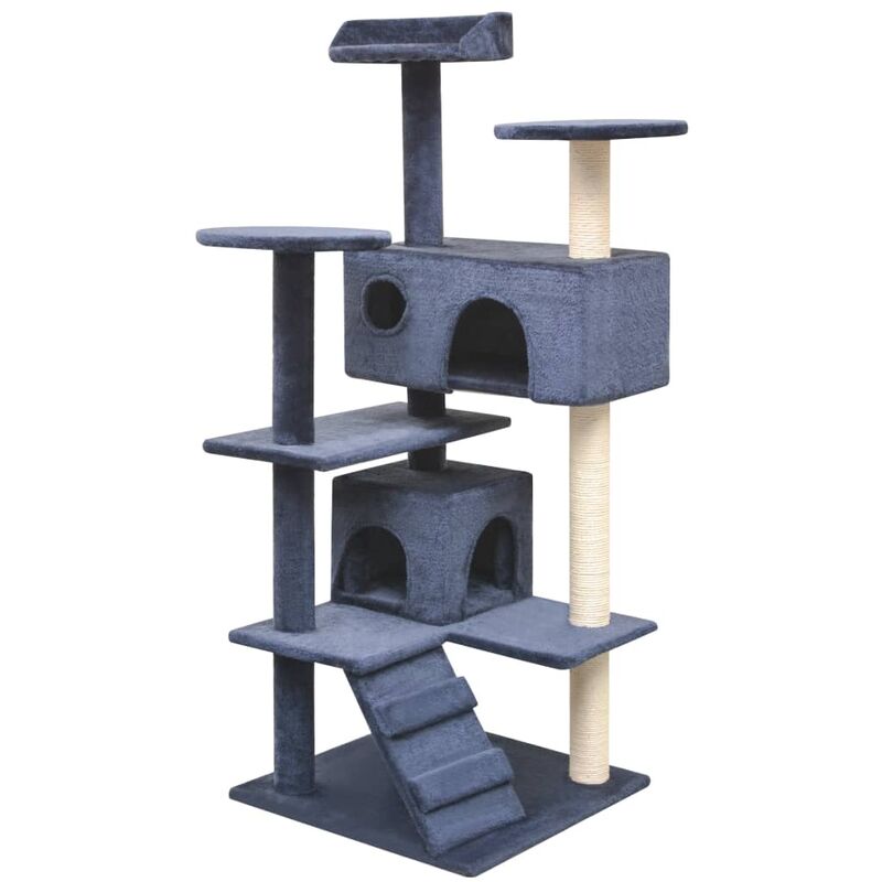 

Rascador para gatos poste rascador de sisal 125 cm azul oscuro - Azul
