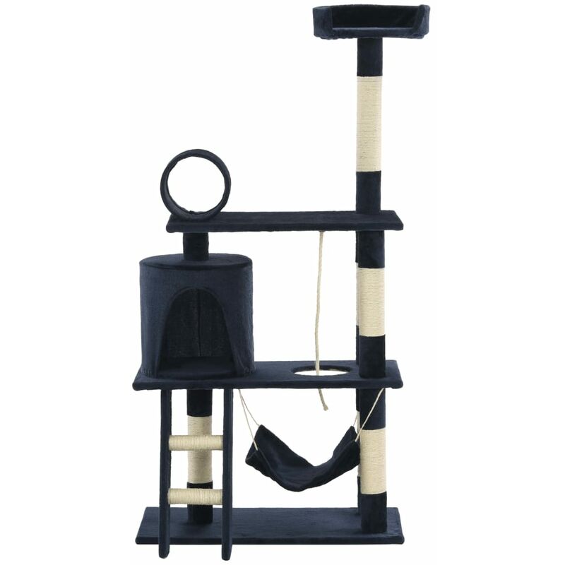

vidaXL Rascador para gatos poste rascador de sisal 140 cm azul oscuro - Azul