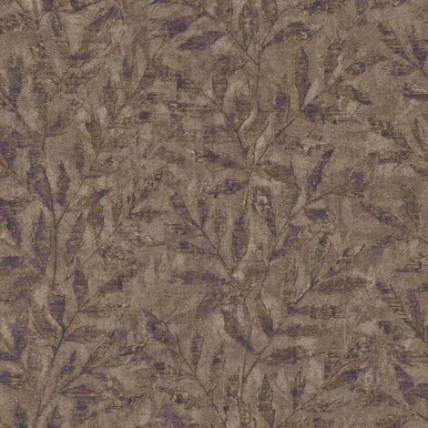 Rasch Factory V 315059 Vliestapete Botanical 10.05 x 0.53 m Braun Dunkelbraun Diele Flur Küche Schlafen Wohnen