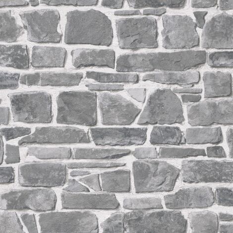 Rasch Papiertapete 265620 Selection steinoptik grau 10,05 x 0,53 m Tapeten