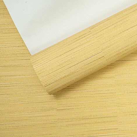 Rasch Plain Yellow Lines Washable Non Woven Textured Wallpaper