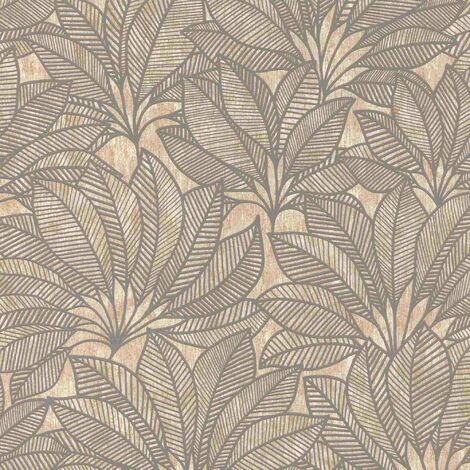 Rasch Selection 542660 Vliestapete Botanisch 10.05 x 0.53 m Braun Wohnzimmer Flur Büro Küche Wohnräume