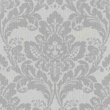Rasch  Selection  547320  Vliestapete  Muster & Motive  10.05 x 0.53 m  Silber  Grau  Wohnzimmer  Flur  Büro  Küche  Wohnräume