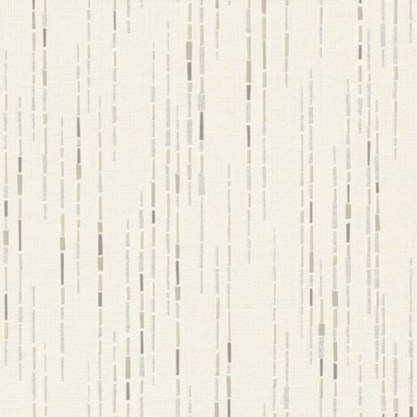 Rasch Selection 735130 Vliestapete Muster & Motive 10.05 x 0.53 m Silber Beige Creme Wohnzimmer Flur Büro Küche Wohnräume
