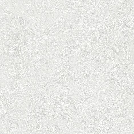 Rasch Selection 816914 Vliestapete Uni 10.05 x 0.53 m Weiß Wohnzimmer Flur Büro Küche Wohnräume