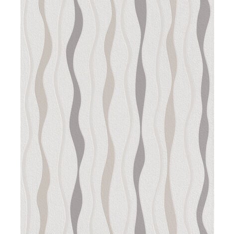 Rasch Vliestapete 415407 home Style streifen weiß 10,05 x 0,53 m Tapeten