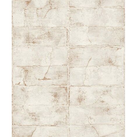 Rasch Vliestapete 520149 Concrete steine rot weiß 10,05 x 0,53 m Vliestapeten