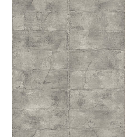 Rasch Vliestapete 520156 Concrete steine grau 10,05x 0,53 m Vliestapeten