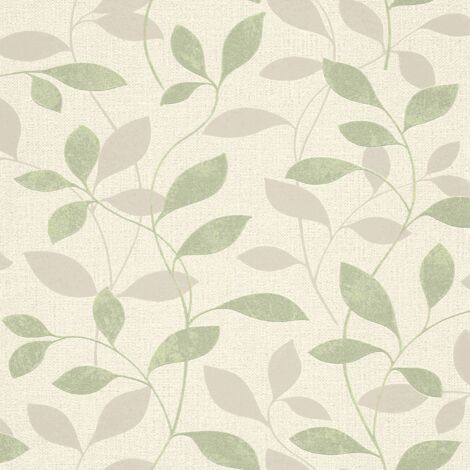 Rasch Vliestapete 639834 Andy Wand blumen grün 10,05 x 0,53 m Vliestapeten