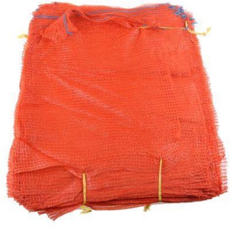 Raschelbeutel 25-30 kg, orange, mit Kordelzug (Packung enthält 100 Stück)