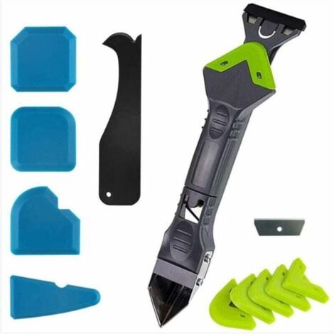 Raschietto angolare per sigillanti in silicone, nuovo raschietto angolare per colla per vetro, utensile per finitura sigillante in silicone, set da 11 pezzi