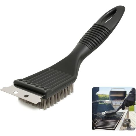 Raschietto in filo d'acciaio, ideale per la pulizia di griglie, padelle e barbecue. Spazzola robusta con setole in filo d'acciaio resistenti e impugnatura ergonomica. Rimuove grasso e residui. Utensil