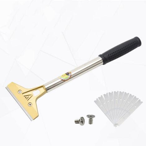 Raschietto per piano cottura in ceramica con 10 lame in acciaio al carbonio da 320 mm, raschietto per vernice, raschietto per vetro, raschietto per piastrelle, carta da parati, colla, specchio, piano 