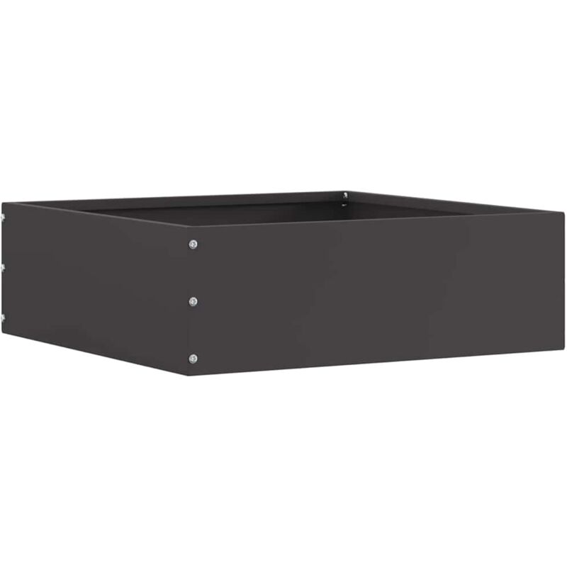 Raseneinfassung Schwarz 40 X 40 X 13 Cm Stahl Vidaxl
