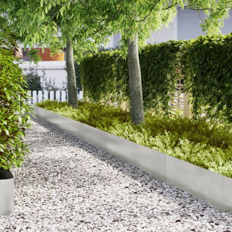 Rasenkanten 30 pcs Silber 100 x 0,05 x 30 cm Edelstahl vidaXL