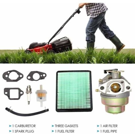 Rasenmäher-Vergaser-Kit für Honda GCV135 GCV160 GC135 GC160 HRB216 HRT216 Carb Gras Trimmer Skids Ersatz mit Luftfilter Kraftstofffilter