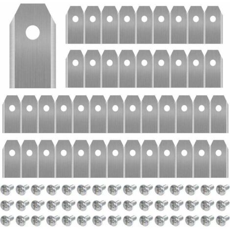 Rasenmähermesser, 45 x Titan-Messer für alle Husqvarn/Automower/Yardforce/Gardena Mähroboter (3g-0,75 mm) mit 45 Schrauben, Ersatzmesser für die Modelle 105, 310, 315