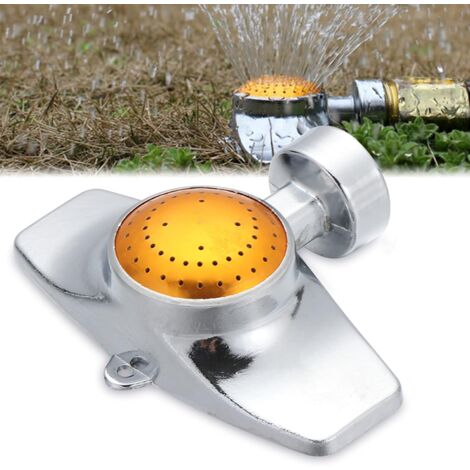 Rasensprinkler für den Garten, Punktsprinkler aus Metall, 360-Grad-Sprinkler mit quadratischem Kreismuster aus Aluminiumlegierung für die Bewässerung von kleinen bis mittelgroßen Hofrasengärten