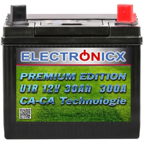 RASENTRAKTOR BATTERIE U1R 12V 30Ah 300A AUFSITZMÄHER STARTERBATTERIE AKKU NEU