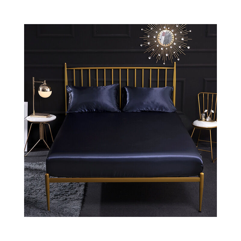 Raso di Seta Montato Copriletto Solido Morbido