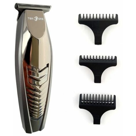 RASOIO ELETTRICO REGOLA BARBA TAGLIA CAPELLI BATTERIA RICARICABILE 3PETTINI 3910