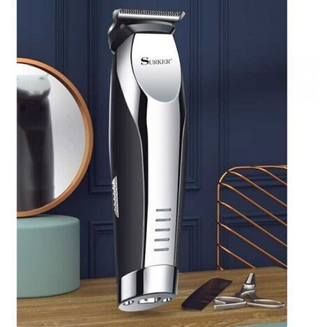 Rasoio elettrico regola barba taglia capelli ricaricabile 3 pettini SK-762