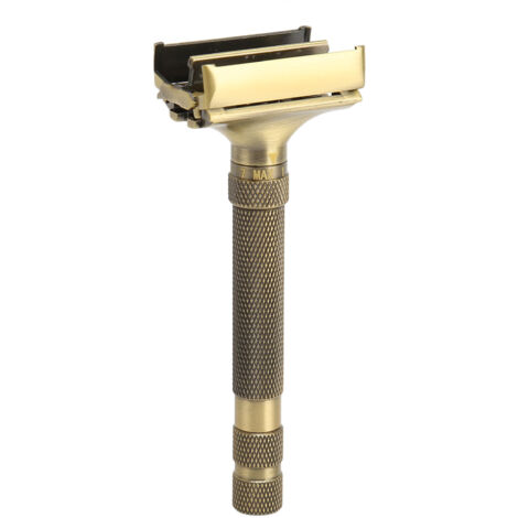 Rasoir à Barbe en Métal Réutilisable - Tondeuse Manuelle Portable pour Soins Barbiers à Domicile et Déplacements