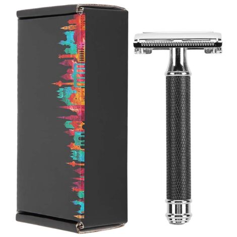Rasoir à Barbe Manuel Portable en Alliage de Zinc Lavable pour Hommes - Tondeuse à Barbe