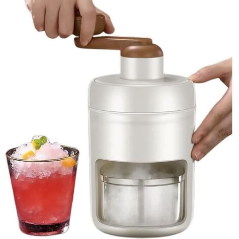 Rasoir à Glace Broyeur à Glace Manuel Appareil à glaçons et à cônes de Neige Portable avec 3 moules à glaçons