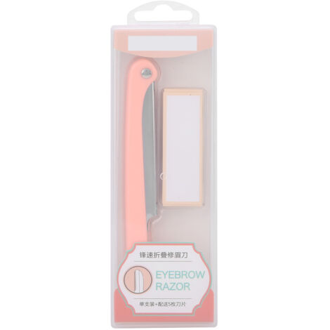 Rasoir à Sourcils Pliable avec 5 Lames de Rechange - Outil d'Épilation Portable