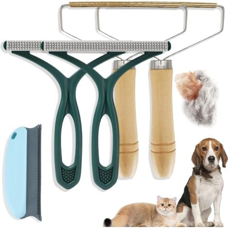 XVX Rasoir Anti Bouloche Manuel, Lot de 5 Brosse Chien Chat, Clean et Enleve Poils d Animaux, Pour Manteau Tissé, Tapis, Tricot