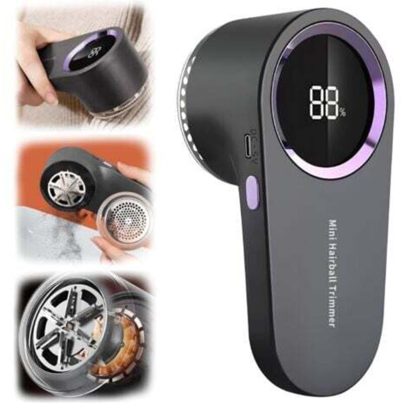 Rasoir anti-peluches rechargeable, épilateur électrique portable pour pulls, écran LED numérique, élimine les bouloches des pulls, vêtements,