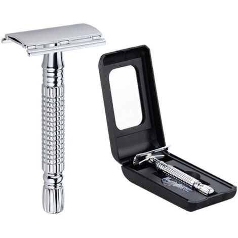 Rasoir de sécurité double tranchant pour hommes et femmes - Rasoir manuel classique traditionnel