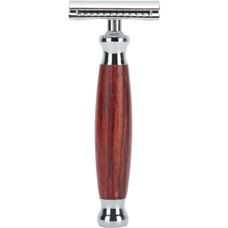 Rasoir de Sécurité Manuel en Bois pour Salon et Usage Domestique - Épilation Précise