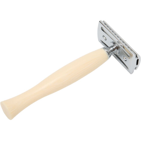 Rasoir de sûreté à deux lames - Confort, robustesse et ergonomie - Couleur beige