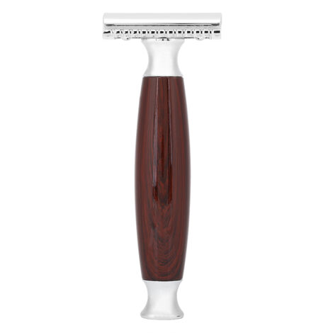 Rasoir de sûreté classique en bois pour barbe et rasage précis