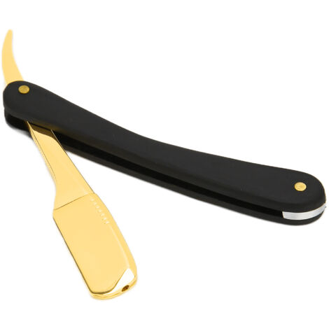 Rasoir droit classique pour hommes, lame inox durable avec manche ergonomique et étui de voyage.