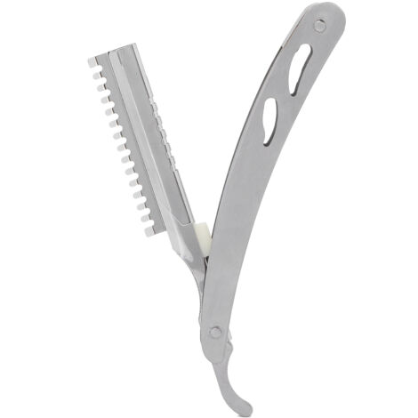 Rasoir droit de barbier léger, design ergonomique pour une prise en main confortable, anti-rouille pour salon ou usage domestique.