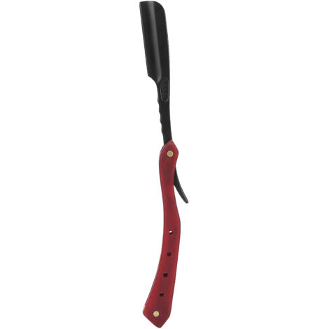 Rasoir droit portable en alliage de zinc pour hommes - Noir (sans lame)