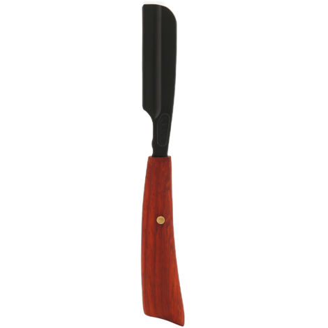 Rasoir droit professionnel en alliage de zinc pour barber, idéal pour rasage précis des cheveux et sourcils - Modèle S53-6 Noir