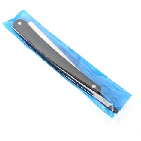 Rasoir droit professionnel pour barber - Lame pliante noire pour salon de coiffure