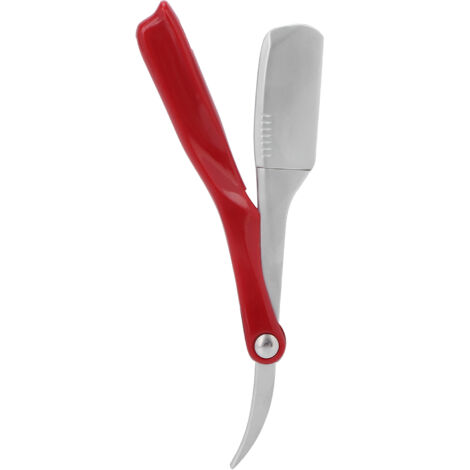 Rasoir droit vintage en acier inoxydable pour barbier - Porte-rasoir manuel sans lame pour rasage traditionnel