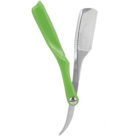 Rasoir droit vintage en acier inoxydable pour barbier - Porte-rasoir manuel sans lame pour rasage traditionnel