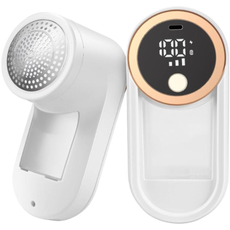 Rasoir électrique anti-boulochage rechargeable avec écran LED et tête à 6 lames, 3 vitesses