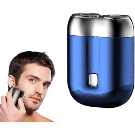 Rasoir Électrique Hommes Double Tête Mini Rechargeable USB Lavable