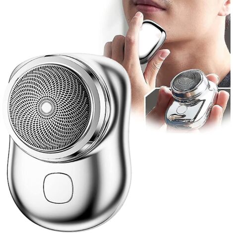 Rasoir électrique portable Mini-shave, Rasoir électrique portable Mini-shave, Rasoir électrique portable Mini-shave Argent