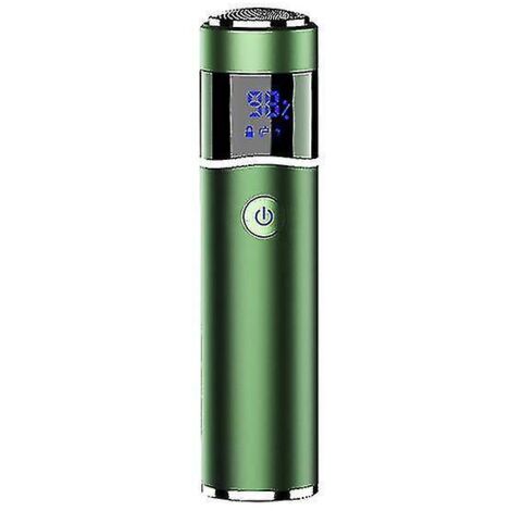 Rasoir électrique portable pour homme, étanche IPX7, utilisable sur peau sèche ou humide, rechargeable, charge rapide - Vert